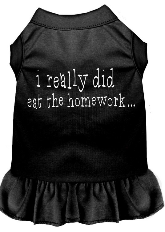 I really did eat the Homework Screen Print Dress Black XXXL